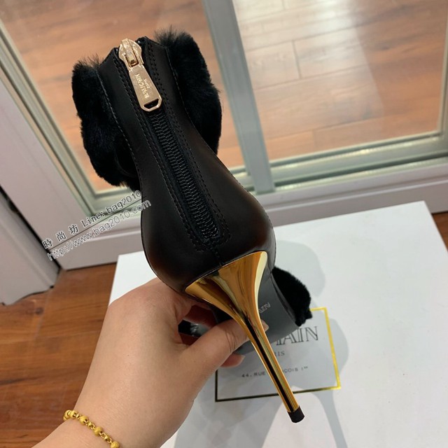 balmain2022專櫃新款高跟毛毛涼鞋 dx3099